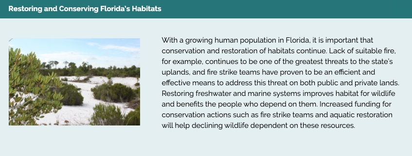 Restoring & Conserving Florida's Habitats